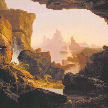 Las aguas menguando, pintura por Thomas Cole (1829)