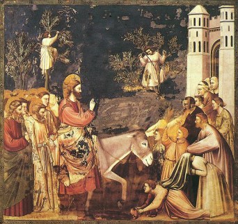 La entrada de Jesús a Jerusalén - por Giotto de Bondone (1305)