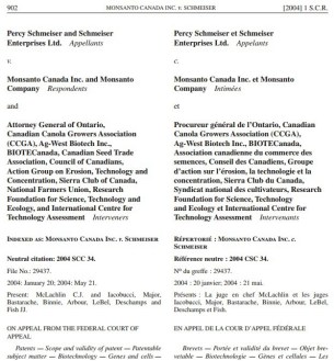 Monsanto Canada, Inc. v Percy Schmeiser