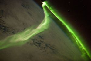 Aurora captada por la Estación Espacial Internacional.