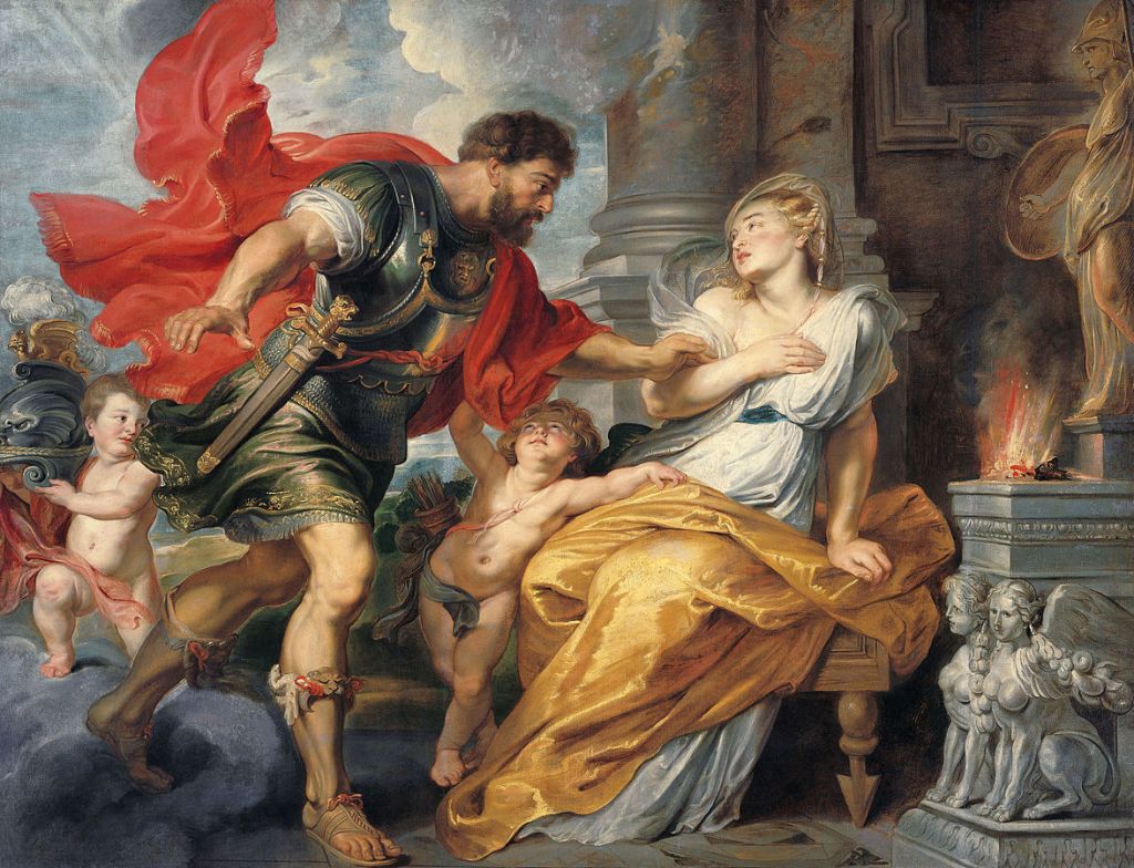 Marte y Rhea Silvia, por Peter Paul Rubens (ca. 1617)