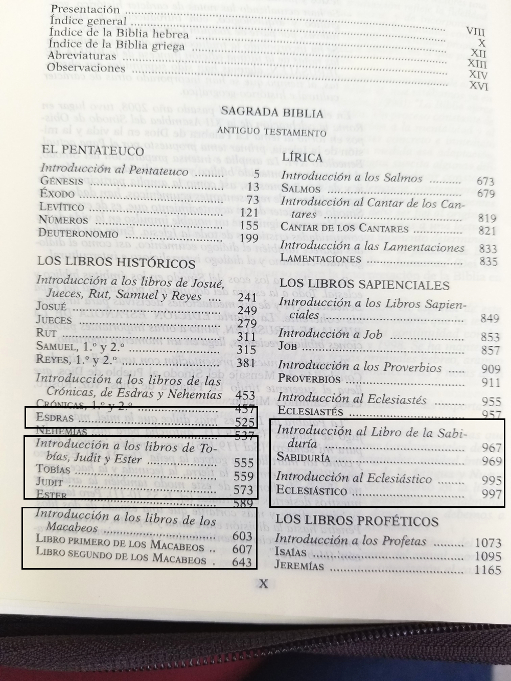 Índice de la Biblia de Jerusalén