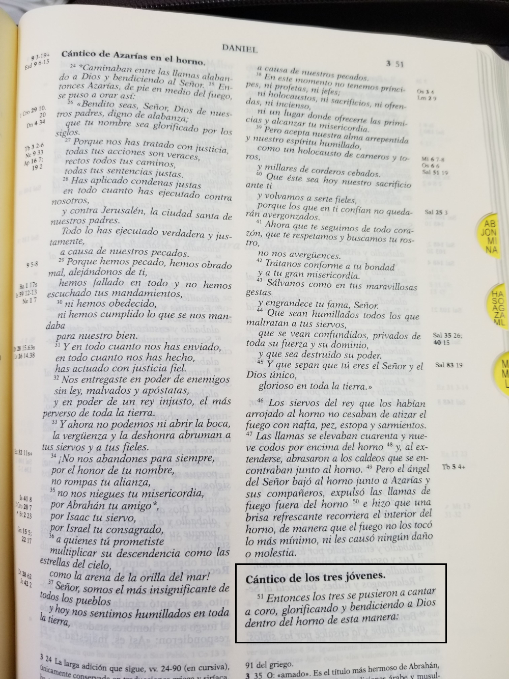 Biblia de Jerusalén - Cántico de los Tres Jóvenes