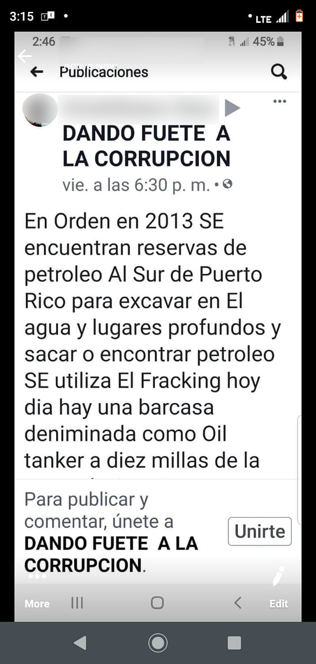 Imagen de discusión sobre terremoto y fracking