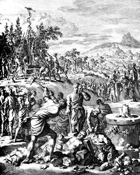 Destrucción de ídolos por el rey Ezequías