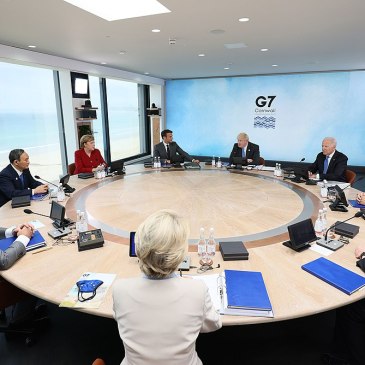 Gobernantes en una reunión del G7