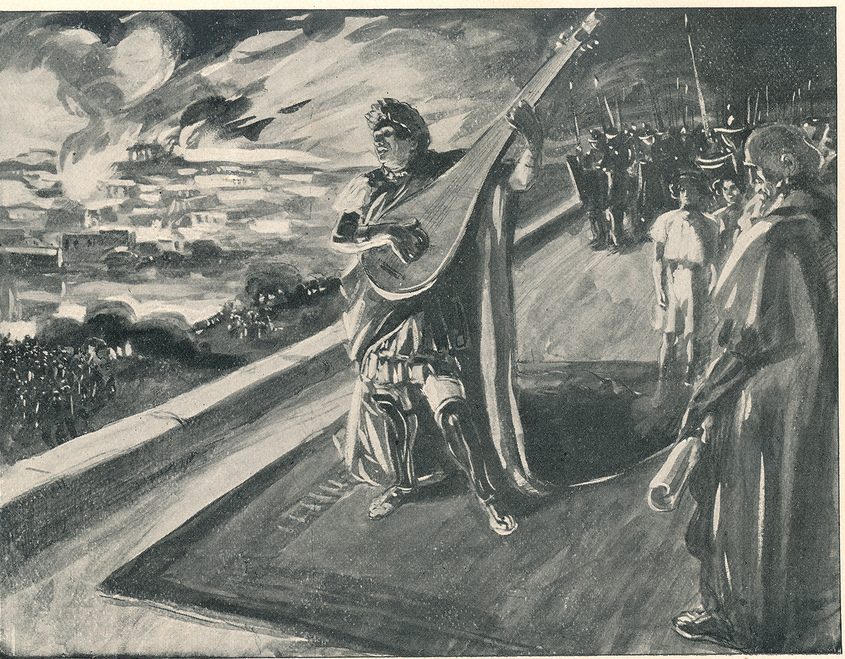 Nerón quemando a Roma