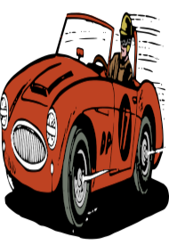 Carro viajando cercano a la luz