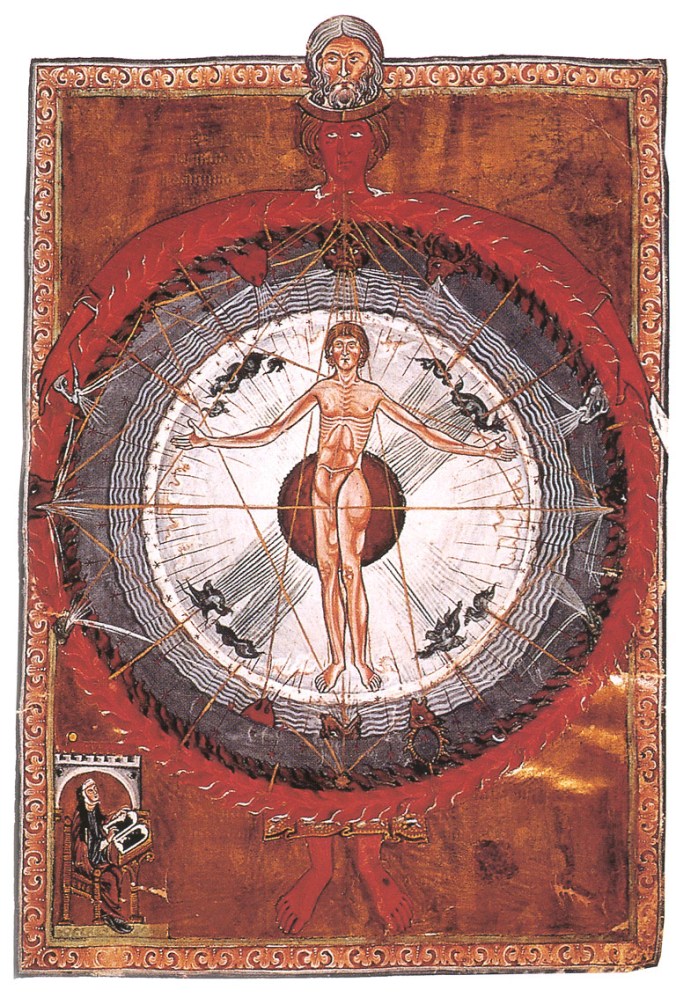Hombre Universal de Hildegarda de Bingen (siglo XII)