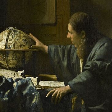 Pintura de El astrónomo por Johannes Vermeer (1668)