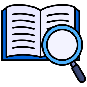 Libro visto con una lupa