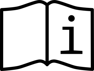 Imagen de símbolo de consulta a un manual