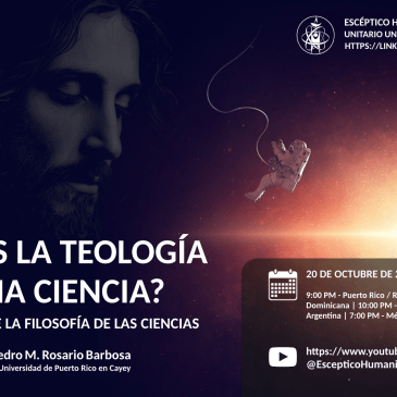 Portada de la presentación, "¿Es la teología una ciencia?"