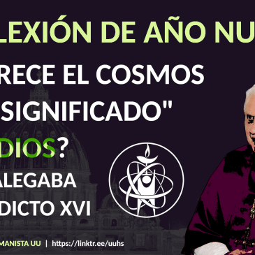 Portada: Reflexión de Año Nuevo - 2026. Muestra la foto de Benedicto XVI