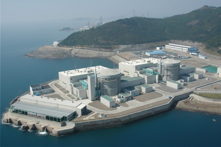 Vista aérea de dos unidades de un reactor CANDU en China.