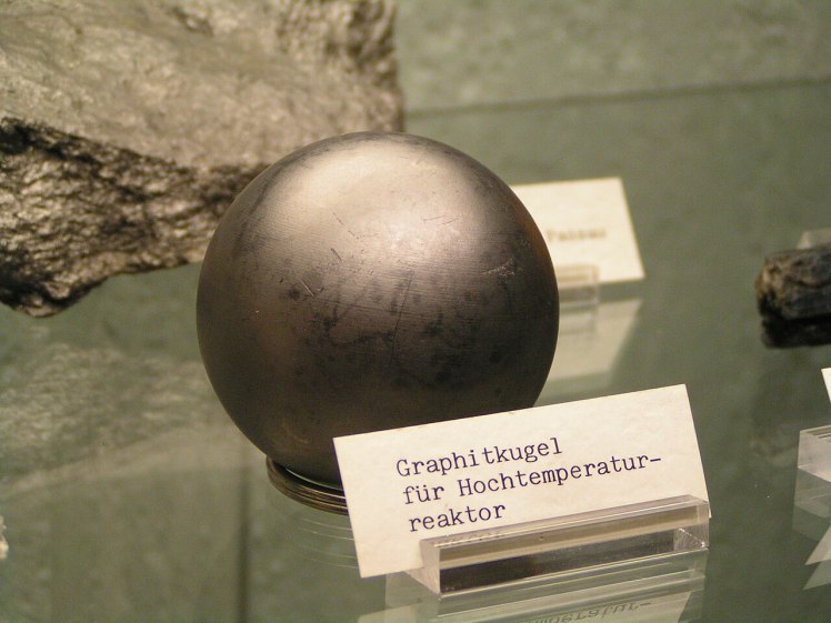 Esfera de grafito para un reactor de lecho de grava.